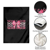 October Tackle Cancer Football Breast Cancer Awareness Garden Flag - Wonder Print Shop