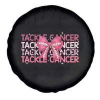 October Tackle Cancer Football Breast Cancer Awareness Spare Tire Cover - Wonder Print Shop
