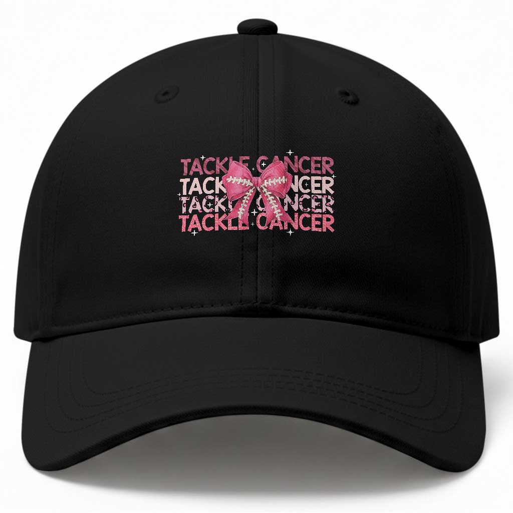 October Tackle Cancer Football Breast Cancer Awareness Baseball Cap