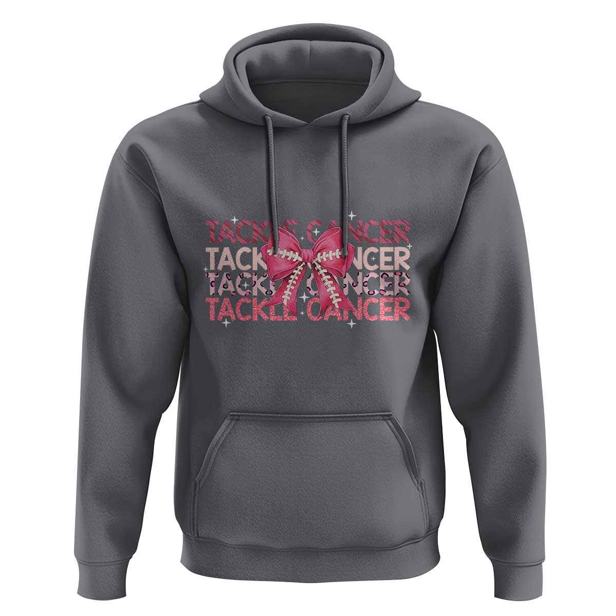 October Tackle Cancer Football Breast Cancer Awareness Hoodie - Wonder Print Shop