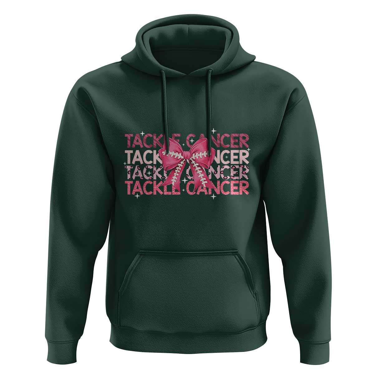 October Tackle Cancer Football Breast Cancer Awareness Hoodie - Wonder Print Shop