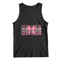 October Tackle Cancer Football Breast Cancer Awareness Tank Top - Wonder Print Shop