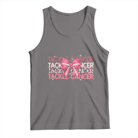 October Tackle Cancer Football Breast Cancer Awareness Tank Top - Wonder Print Shop