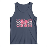 October Tackle Cancer Football Breast Cancer Awareness Tank Top - Wonder Print Shop