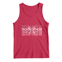 October Tackle Cancer Football Breast Cancer Awareness Tank Top - Wonder Print Shop