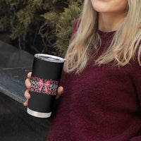 October Tackle Cancer Football Breast Cancer Awareness Tumbler Cup