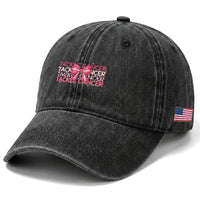 October Tackle Cancer Football Breast Cancer Awareness Washed Cotton Baseball Cap