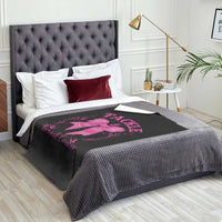 Tackle Breast Cancer Throw Blanket Support Fight Faith Pink Ribbon - Wonder Print Shop