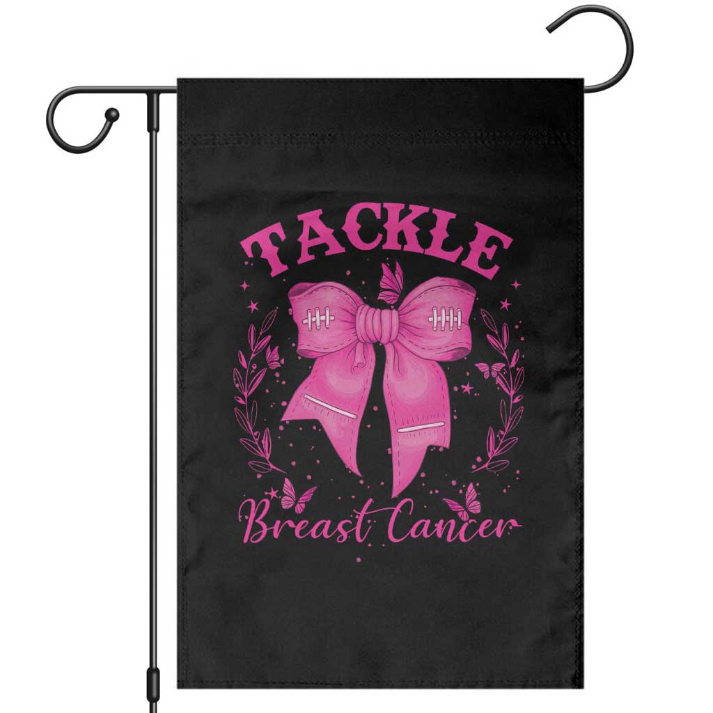 Tackle Breast Cancer Garden Flag Support Fight Faith Pink Ribbon - Wonder Print Shop
