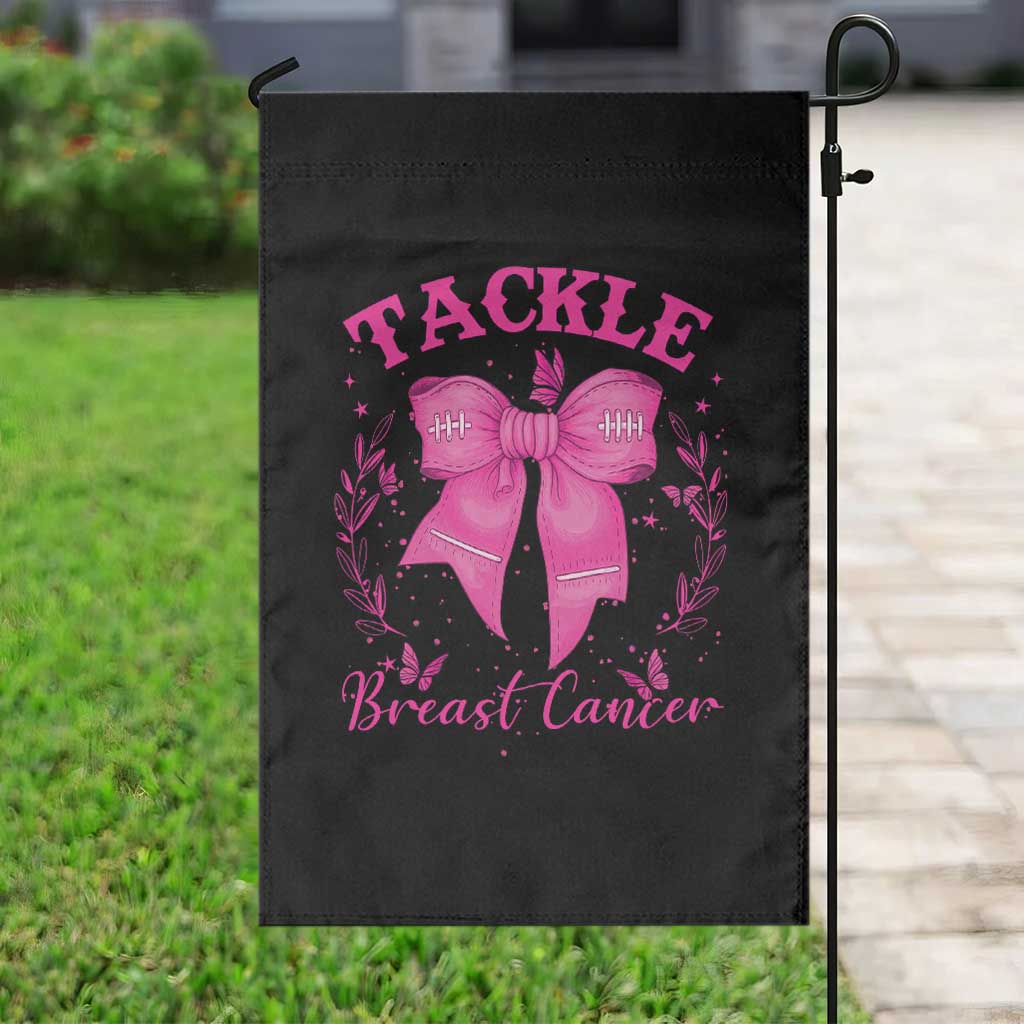 Tackle Breast Cancer Garden Flag Support Fight Faith Pink Ribbon - Wonder Print Shop