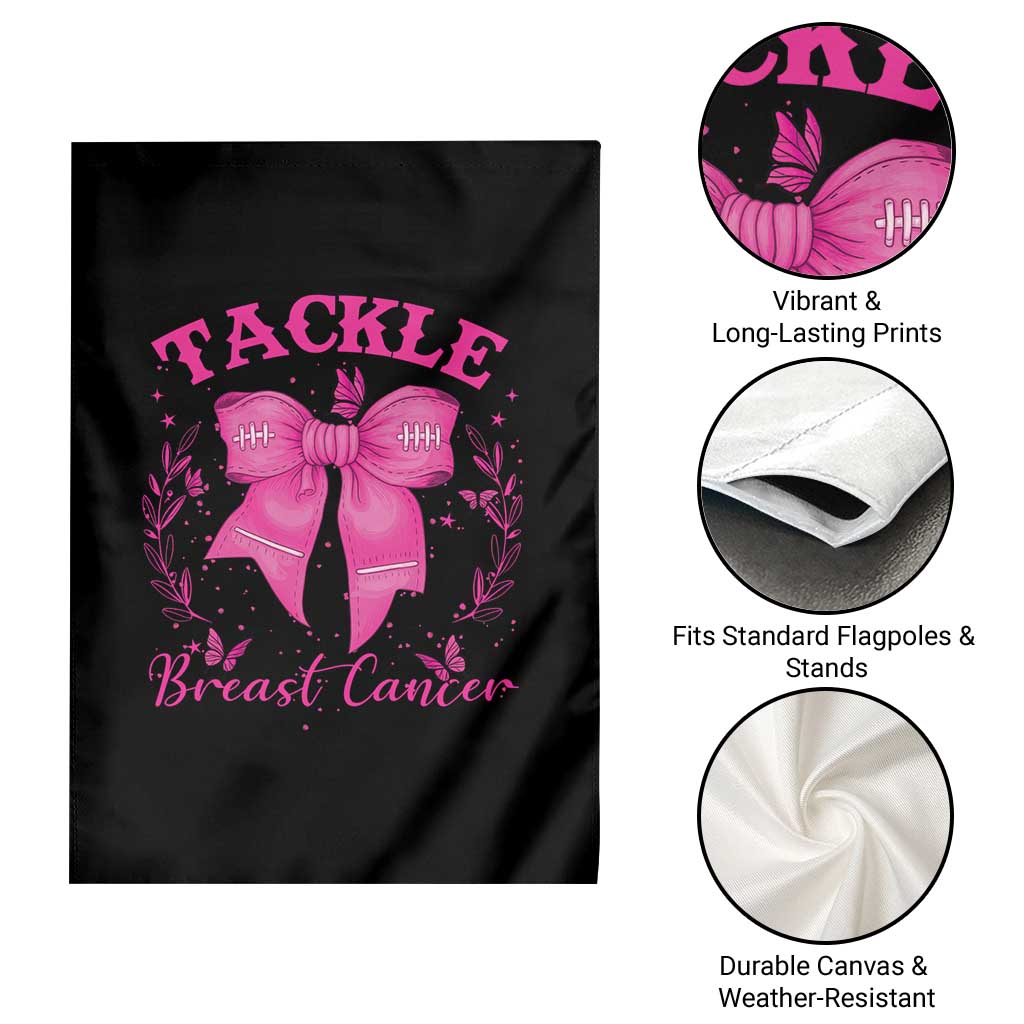 Tackle Breast Cancer Garden Flag Support Fight Faith Pink Ribbon - Wonder Print Shop