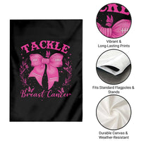 Tackle Breast Cancer Garden Flag Support Fight Faith Pink Ribbon - Wonder Print Shop