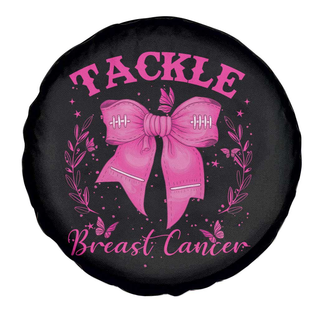 Tackle Breast Cancer Spare Tire Cover Support Fight Faith Pink Ribbon - Wonder Print Shop