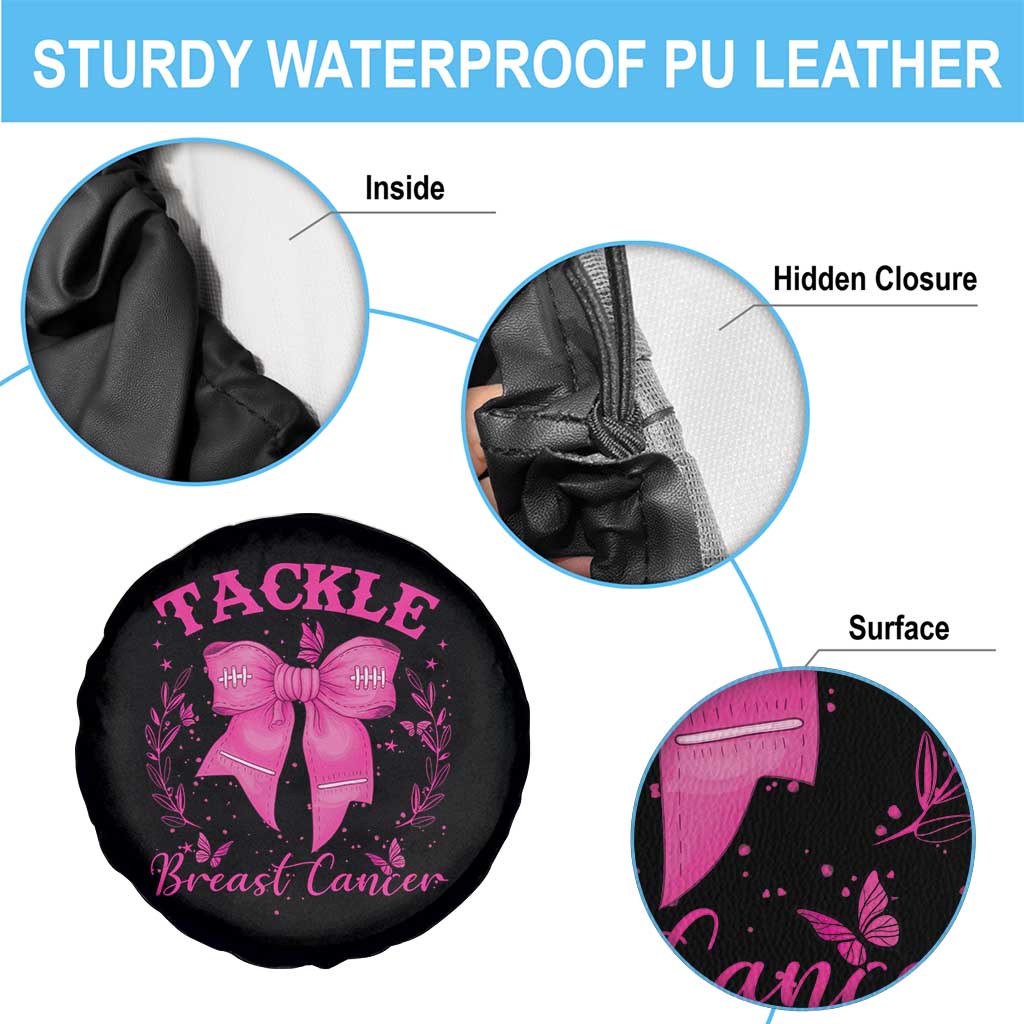 Tackle Breast Cancer Spare Tire Cover Support Fight Faith Pink Ribbon - Wonder Print Shop