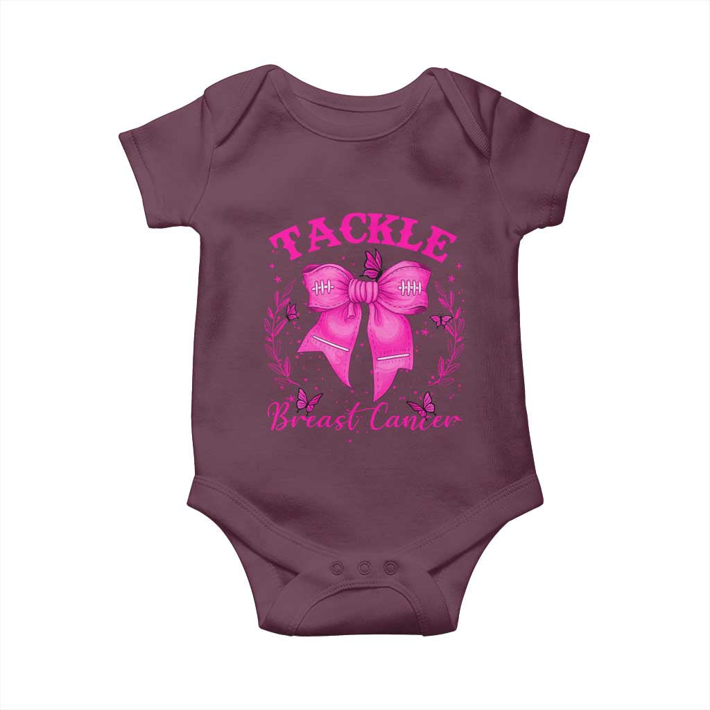 Tackle Breast Cancer Baby Onesie Support Fight Faith Pink Ribbon - Wonder Print Shop