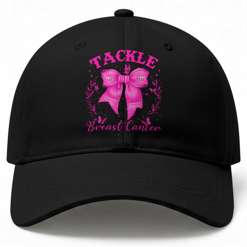 Tackle Breast Cancer Baseball Cap Support Fight Faith Pink Ribbon