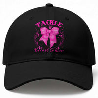 Tackle Breast Cancer Baseball Cap Support Fight Faith Pink Ribbon