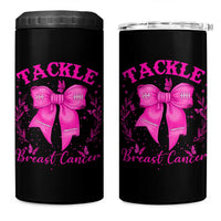 Tackle Breast Cancer 4 in 1 Can Cooler Tumbler Support Fight Faith Pink Ribbon