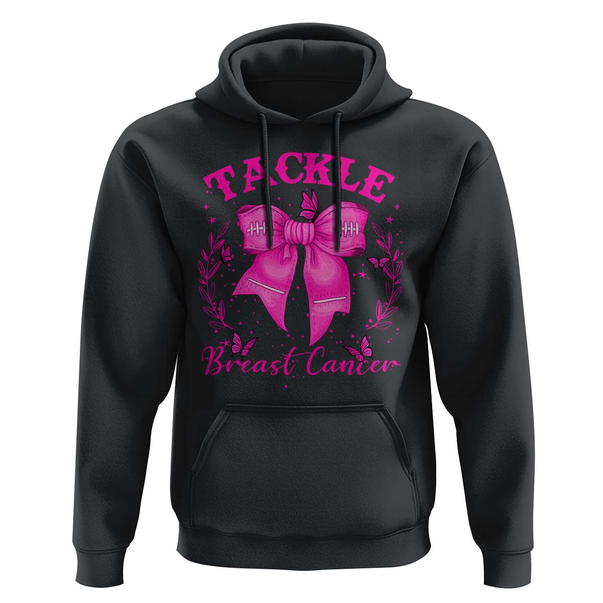 Tackle Breast Cancer Hoodie Support Fight Faith Pink Ribbon - Wonder Print Shop