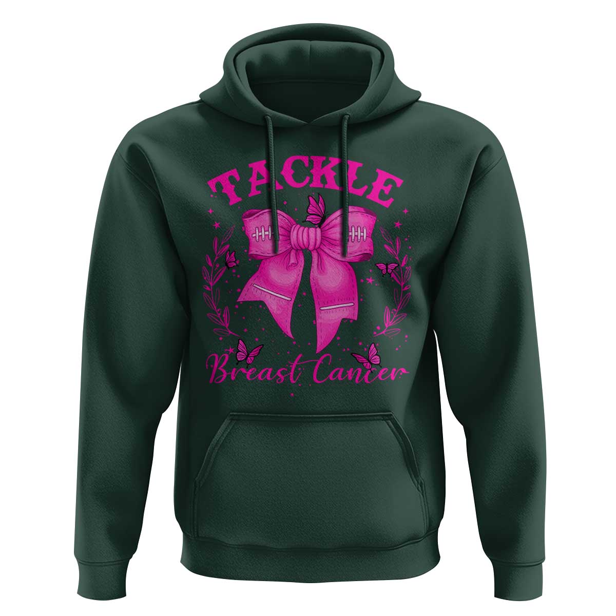 Tackle Breast Cancer Hoodie Support Fight Faith Pink Ribbon - Wonder Print Shop