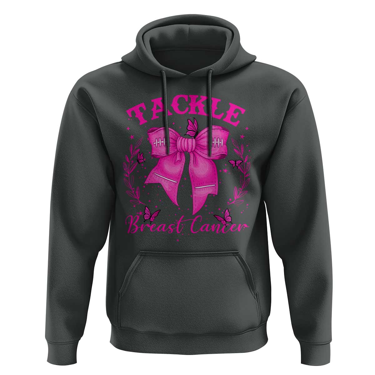 Tackle Breast Cancer Hoodie Support Fight Faith Pink Ribbon - Wonder Print Shop