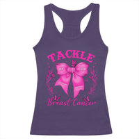 Tackle Breast Cancer Racerback Tank Top Support Fight Faith Pink Ribbon - Wonder Print Shop