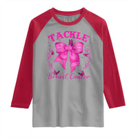 Tackle Breast Cancer Raglan Shirt Support Fight Faith Pink Ribbon - Wonder Print Shop
