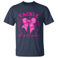 Tackle Breast Cancer T Shirt Support Fight Faith Pink Ribbon - Wonder Print Shop