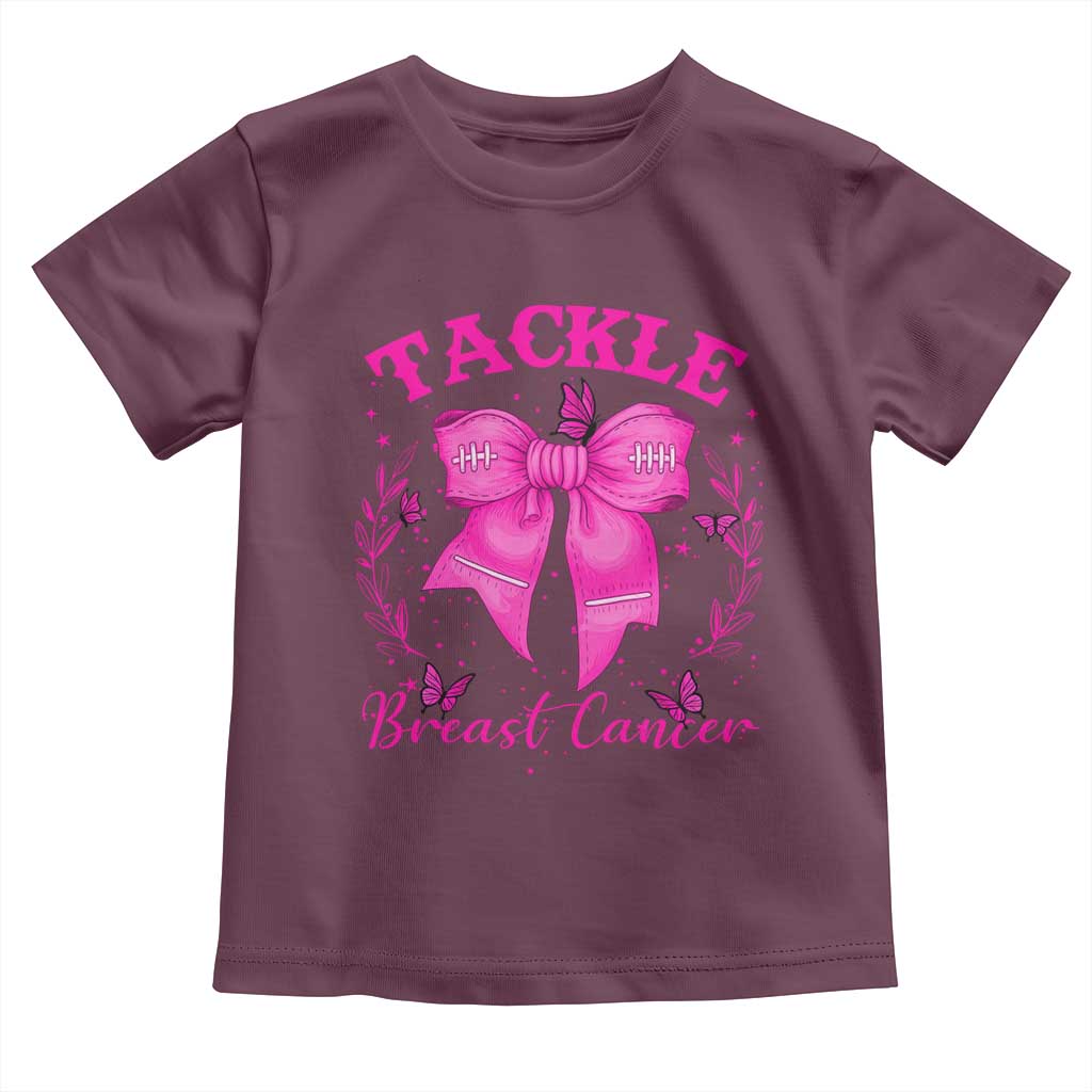 Tackle Breast Cancer Toddler T Shirt Support Fight Faith Pink Ribbon - Wonder Print Shop