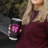 Tackle Breast Cancer Tumbler Cup Support Fight Faith Pink Ribbon
