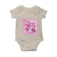 Cheer For The Cure Baby Onesie Breast Cancer Awareness Football Gift - Wonder Print Shop