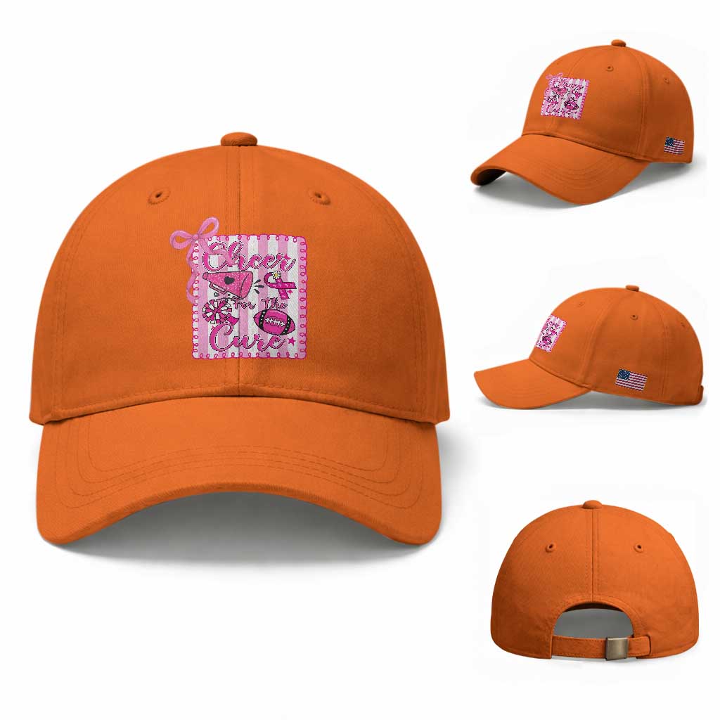 Cheer For The Cure Baseball Cap Breast Cancer Awareness Football Gift