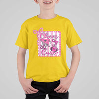 Cheer For The Cure T Shirt For Kid Breast Cancer Awareness Football Gift - Wonder Print Shop