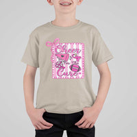 Cheer For The Cure T Shirt For Kid Breast Cancer Awareness Football Gift - Wonder Print Shop