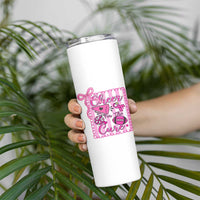 Cheer For The Cure Skinny Tumbler Breast Cancer Awareness Football Gift