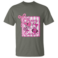 Cheer For The Cure T Shirt Breast Cancer Awareness Football Gift - Wonder Print Shop