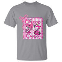 Cheer For The Cure T Shirt Breast Cancer Awareness Football Gift - Wonder Print Shop