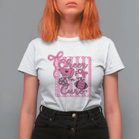 Cheer For The Cure T Shirt For Women Breast Cancer Awareness Football Gift - Wonder Print Shop