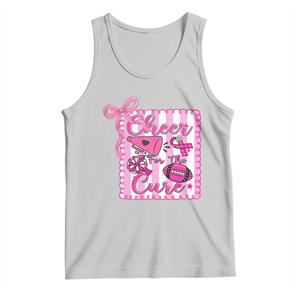 Cheer For The Cure Tank Top Breast Cancer Awareness Football Gift - Wonder Print Shop