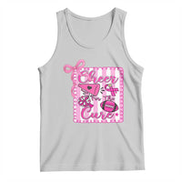 Cheer For The Cure Tank Top Breast Cancer Awareness Football Gift - Wonder Print Shop