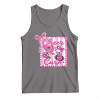 Cheer For The Cure Tank Top Breast Cancer Awareness Football Gift - Wonder Print Shop