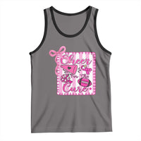 Cheer For The Cure Tank Top Breast Cancer Awareness Football Gift - Wonder Print Shop