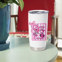 Cheer For The Cure Tumbler Cup Breast Cancer Awareness Football Gift