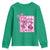 Cheer For The Cure Youth Sweatshirt Breast Cancer Awareness Football Gift - Wonder Print Shop
