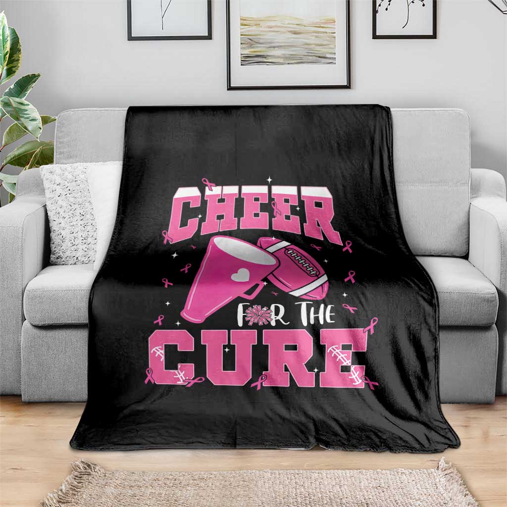 Breast Cancer Awareness Throw Blanket Funny Cheer For The Cure Gift - Wonder Print Shop