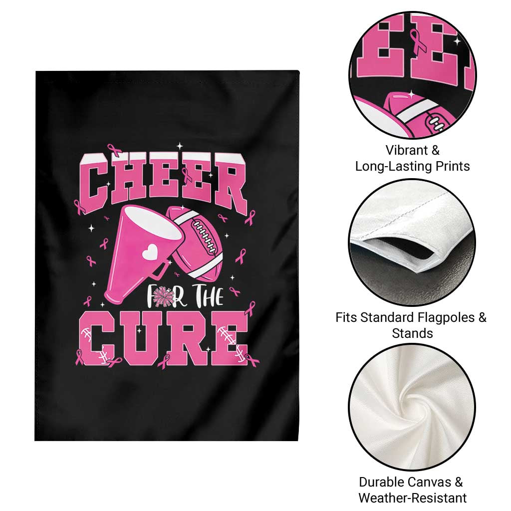 Breast Cancer Awareness Garden Flag Funny Cheer For The Cure Gift - Wonder Print Shop