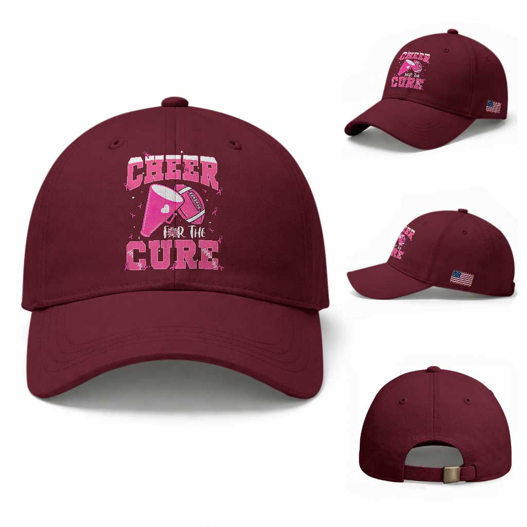 Breast Cancer Awareness Baseball Cap Funny Cheer For The Cure Gift