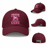 Breast Cancer Awareness Baseball Cap Funny Cheer For The Cure Gift