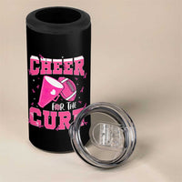 Breast Cancer Awareness 4 in 1 Can Cooler Tumbler Funny Cheer For The Cure Gift