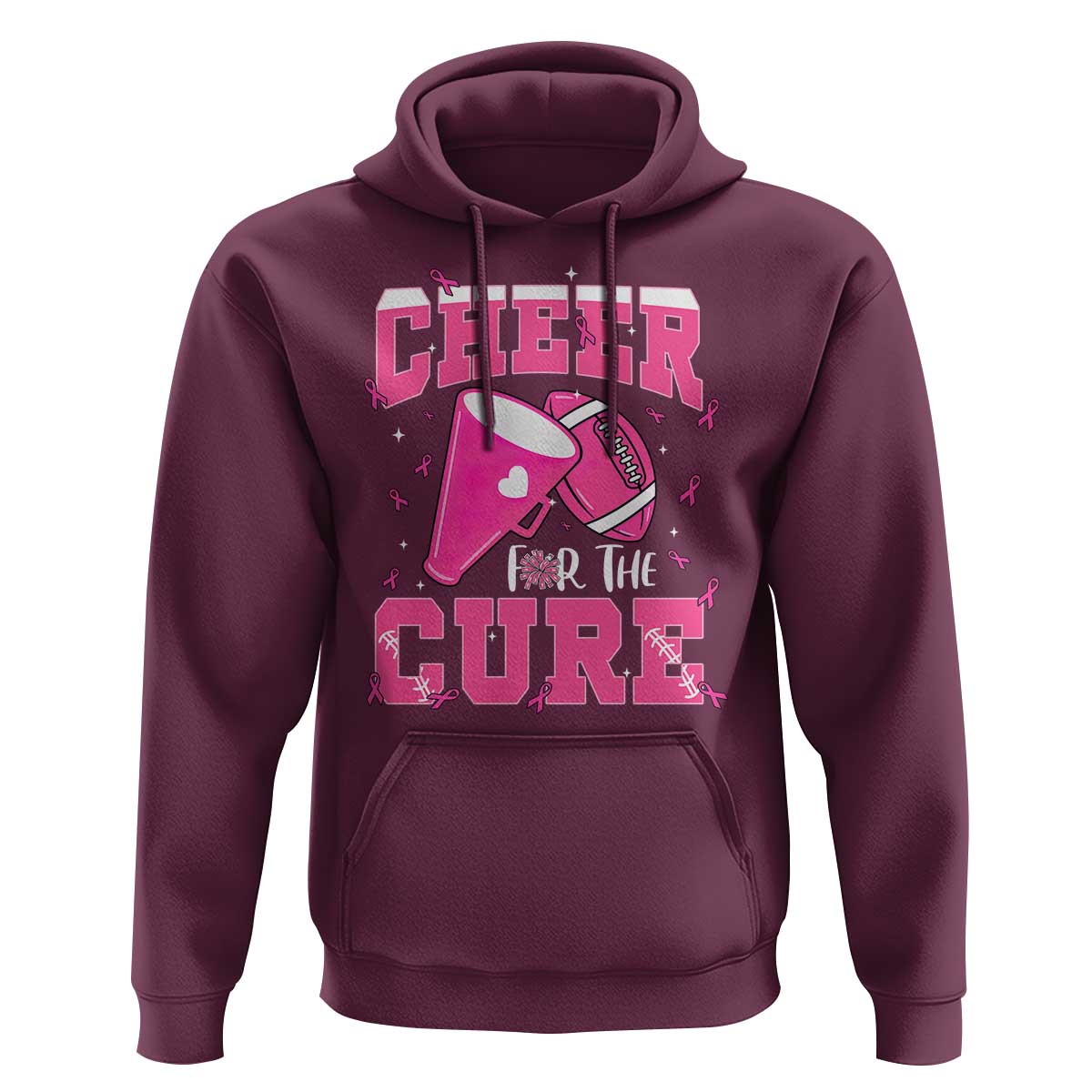 Breast Cancer Awareness Hoodie Funny Cheer For The Cure Gift - Wonder Print Shop